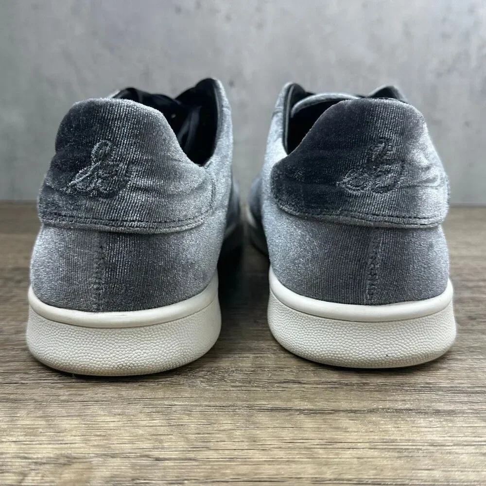 Sam Edelman~Women’s~”Marlow” Gray Velvet Sneakers‎ Ribbon Lace Sneakers~Size 9